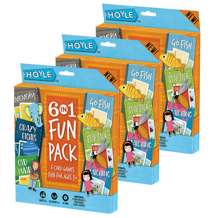 HOYLE Classic Childrens Games, 6 in 1 Fun Pack, PK3 1036723